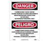 Danger: Peligro Cadmium May Cause Cancer Authorized Personnel Only Only (Bilingual) - 14 X 10 - .040 Alum - ESD28AB