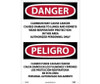 Danger: Peligro Cadmium May Cause Cancer Authorized Personnel Only Only (Bilingual) - 20 X 14 - .040 Alum - ESD28AC