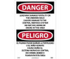 Peligro Lead May Damage Fertility Or The Unborn Child Causes Damage To The Central Nervous System Do Not Eat Drink Or Smoke In This Area (Bilingual) 20 X 14 Ps Vinyl