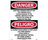 Peligro Lead May Damage Fertility  Do Not Eat - Drink Or Smoke In This Area (Bilingual) - 28 X 20 - Rigid Plastic - ESD36RD