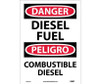 Danger: Diesel Fuel Bilingual - 14X10 - PS Vinyl - ESD427PB