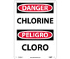 Danger: Chlorine - Bilingual - 14X10 - .040 Alum - ESD658AB