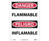 Danger Flammable Bilingual 14X10 .040 Alum