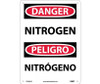 Danger: Nitrogen - Bilingual - 14X10 - .040 Alum - ESD666AB