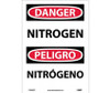 Danger: Nitrogen - Bilingual - 14X10 - PS Vinyl - ESD666PB