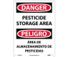 Danger: Pesticide Storage Area - Bilingual - 14X10 - .040 Alum - ESD669AB