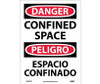 Danger: Confined Space - Bilingual - 14X10 - PS Vinyl - ESD670PB