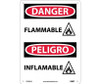Danger: Flammable (Graphic) - Bilingual - 14X10 - .040 Alum - ESD682AB