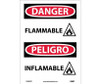 Danger: Flammable (Graphic) - Bilingual - 14X10 - PS Vinyl - ESD682PB