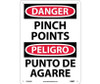 Danger: Pinch Point - Bilingual - 14X10 - Rigid Plastic - ESD686RB