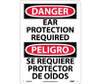 Danger: Ear Protection Required - Bilingual - 14X10 - Rigid Plastic - ESD687RB