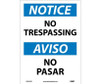 Notice: No Trespassing Bilingual - 14X10 - PS Vinyl - ESN218PB