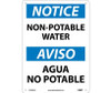 Notice Non-Potable Water Bilingual 14X10 . 040 Alum