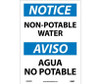 Notice Non-Potable Water Bilingual 14X10 Ps Vinyl