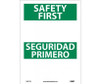 Safety First Seguridad Primero Blank - Bilingual - 14X10 - PS Vinyl - ESSF1PB