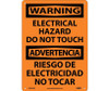 Warning: Electrical Hazard Do Not Touch Bilingual - 14X10 - .040 Alum - ESW500AB