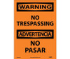 Warning: No Trespassing Bilingual - 14X10 - PS Vinyl - ESW81PB