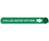 Pipemarker Strap-On - Chilled Water Return W/G - Fits 6"-8" Pipe - F4014