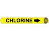 Pipemarker Strap-On - Chlorine B/Y - Fits 6"-8" Pipe - F4016