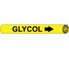 Pipemarker Strap-On - Glycol B/Y - Fits 6"-8" Pipe - F4050