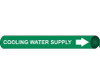 Pipemarker Strap-On - Cooling Water Supply W/G - Fits 6"-8" Pipe - F4119