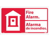 Fire Alarm (Bilingual W/Graphic) - 10X18 - PS Vinyl - FBA2P