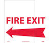 Fire Exit With Left Arrow - 10X14 - PS Vinyl - FELAPB