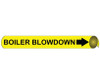 Pipemarker Strap-On - Boiler Blowdown B/Y - Fits 8"-10" Pipe - G4007