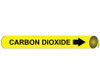 Pipemarker Strap-On - Carbon Dioxide B/Y - Fits 8"-10" Pipe - G4011