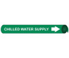 Pipemarker Strap-On - Chilled Water Supply W/G - Fits 8"-10" Pipe - G4015