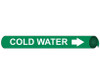 Pipemarker Strap-On - Cold Water W/G - Fits 8"-10" Pipe - G4019