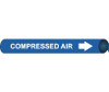 Pipemarker Strap-On - Compressed Air W/B - Fits 8"-10" Pipe - G4022