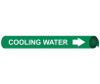 Pipemarker Strap-On - Cooling Water W/G - Fits 8"-10" Pipe - G4031