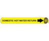 Pipemarker Strap-On - Domestic Hot Water Return B/Y - Fits 8"-10" Pipe - G4037