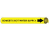 Pipemarker Strap-On - Domestic Hot Water Supply B/Y - Fits 8"-10" Pipe - G4038