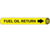 Pipemarker Strap-On - Fuel Oil Return B/Y - Fits 8"-10" Pipe - G4047