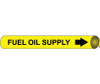 Pipemarker Strap-On - Fuel Oil Supply B/Y - Fits 8"-10" Pipe - G4048