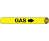 Pipemarker Strap-On - Gas B/Y - Fits 8"-10" Pipe - G4049