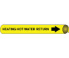 Pipemarker Strap-On - Heating Hot Water Return B/Y - Fits 8"-10" Pipe - G4051