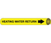 Pipemarker Strap-On - Heating Water Return B/Y - Fits 8"-10" Pipe - G4055