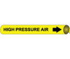 Pipemarker Strap-On - High Pressure Air B/Y - Fits 8"-10" Pipe - G4057