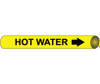 Pipemarker Strap-On - Hot Water B/Y - Fits 8"-10" Pipe - G4061