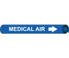 Pipemarker Strap-On - Medical Air W/B - Fits 8"-10" Pipe - G4071