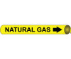 Pipemarker Strap-On - Natural Gas B/Y - Fits 8"-10" Pipe - G4073