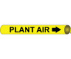 Pipemarker Strap-On - Plant Air B/Y - Fits 8"-10" Pipe - G4081