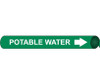 Pipemarker Strap-On - Potable Water W/G - Fits 8"-10" Pipe - G4084