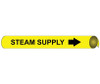 Pipemarker Strap-On - Steam Supply B/Y - Fits 8"-10" Pipe - G4099