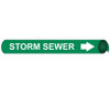 Pipemarker Strap-On - Storm Sewer W/G - Fits 8"-10" Pipe - G4101