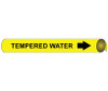 Pipemarker Strap-On - Tempered Water B/Y - Fits 8"-10" Pipe - G4104