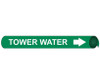 Pipemarker Strap-On - Tower Water W/G - Fits 8"-10" Pipe - G4105